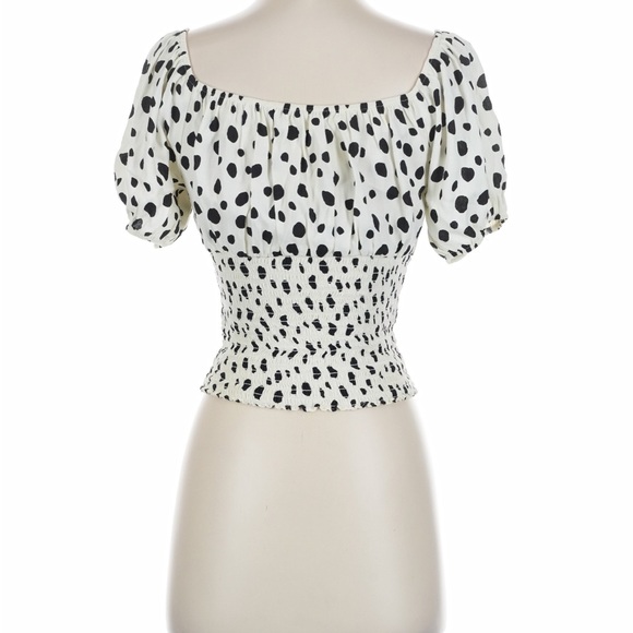 Reformation Black and White Polka Dot Blouse - Picture 2 of 6